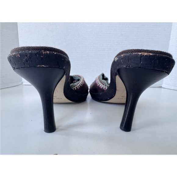 vintage 90s Y2K nine west mariela Stitch boho stiletto heeled sandals Shoes
